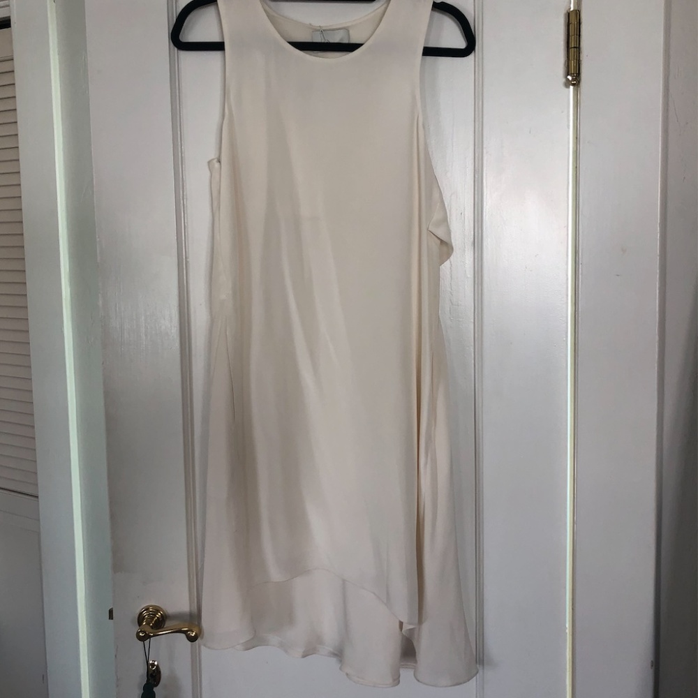 NWT 3.1 Phillip Lim White Silk Ruffle Dress, sz 4
